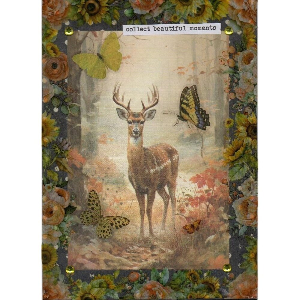 Collect Beautiful Moments  OOAK Mixed Media Collage Artwork by Kat Sanders